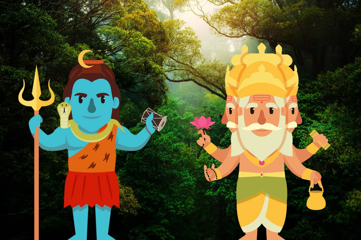 Brahma and Vishnu